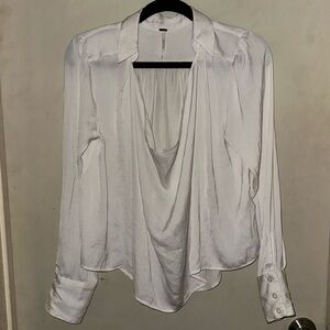 Free people cutout collared blouse